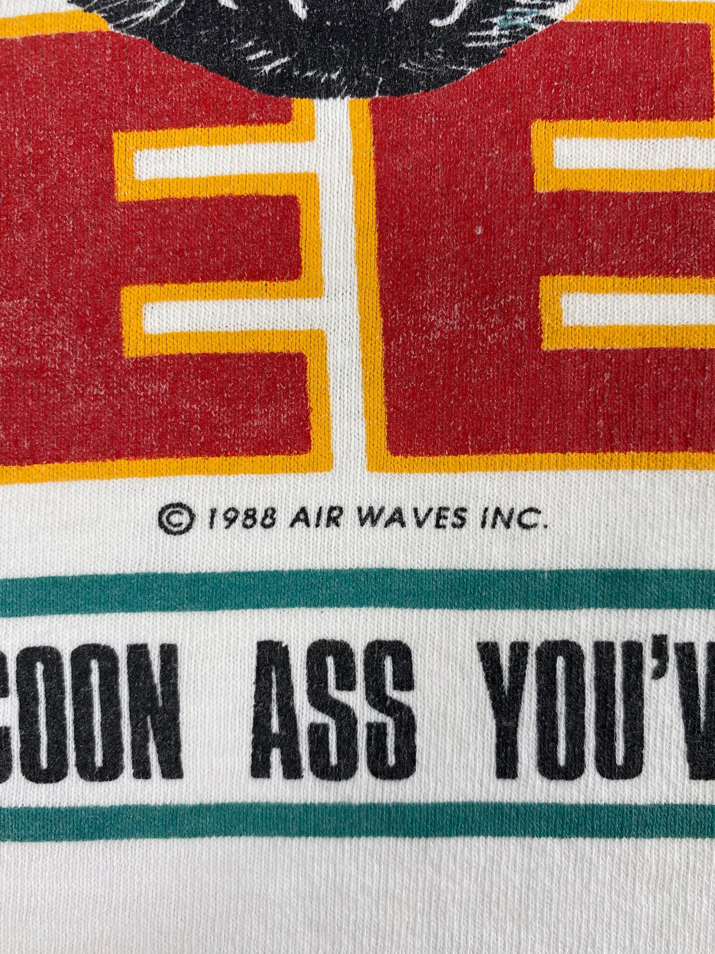 1988 COON ASS BEER Made in USA Size L Vintage T-Shirt / F1477T