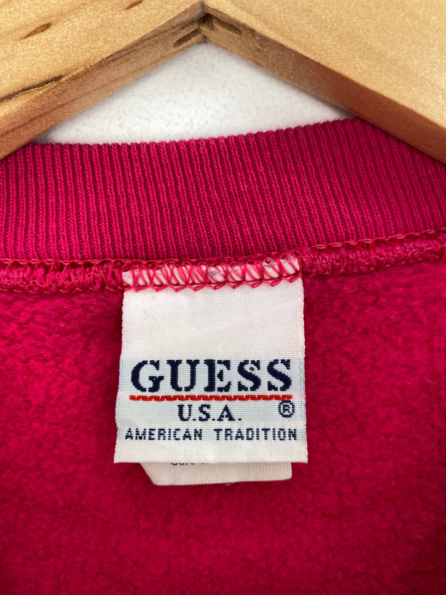 .90’s GUESS INTERNATIONAL Made in USA Size M-L Vintage Sweat-shirt / F3393S