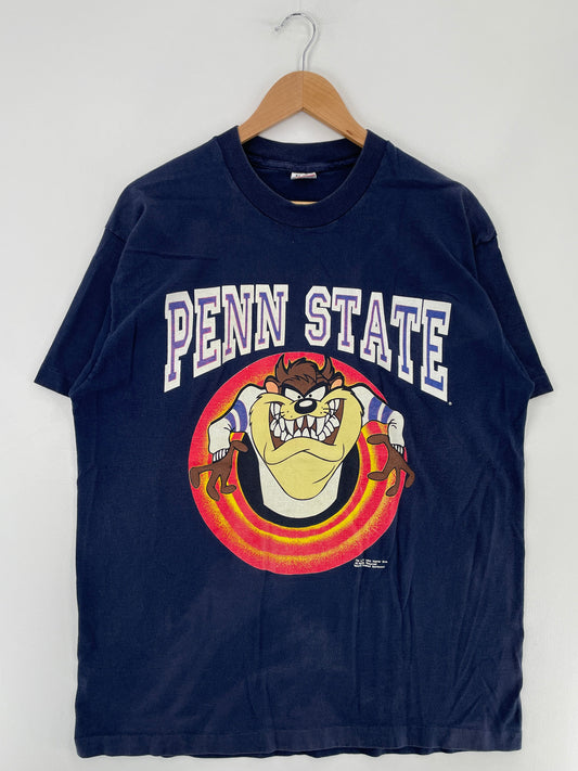 1993 LOONEY TUNES TAZ x PANN STATE Made in USA Size XL Vintage College T-Shirt / G2575T