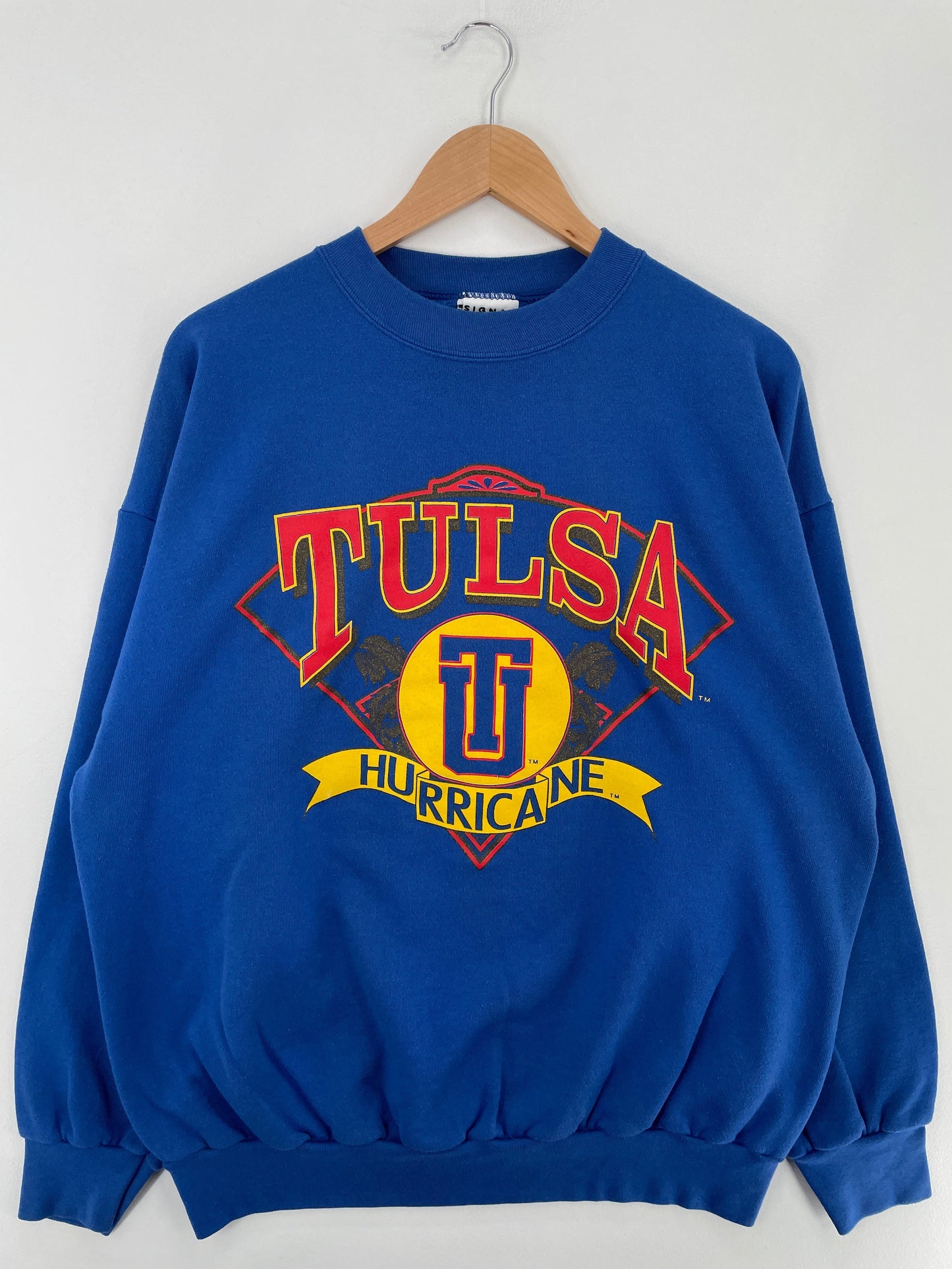90's TULSA HURRICANE Made in USA Size XXL Vintage College Sweat Shirt / G5287S