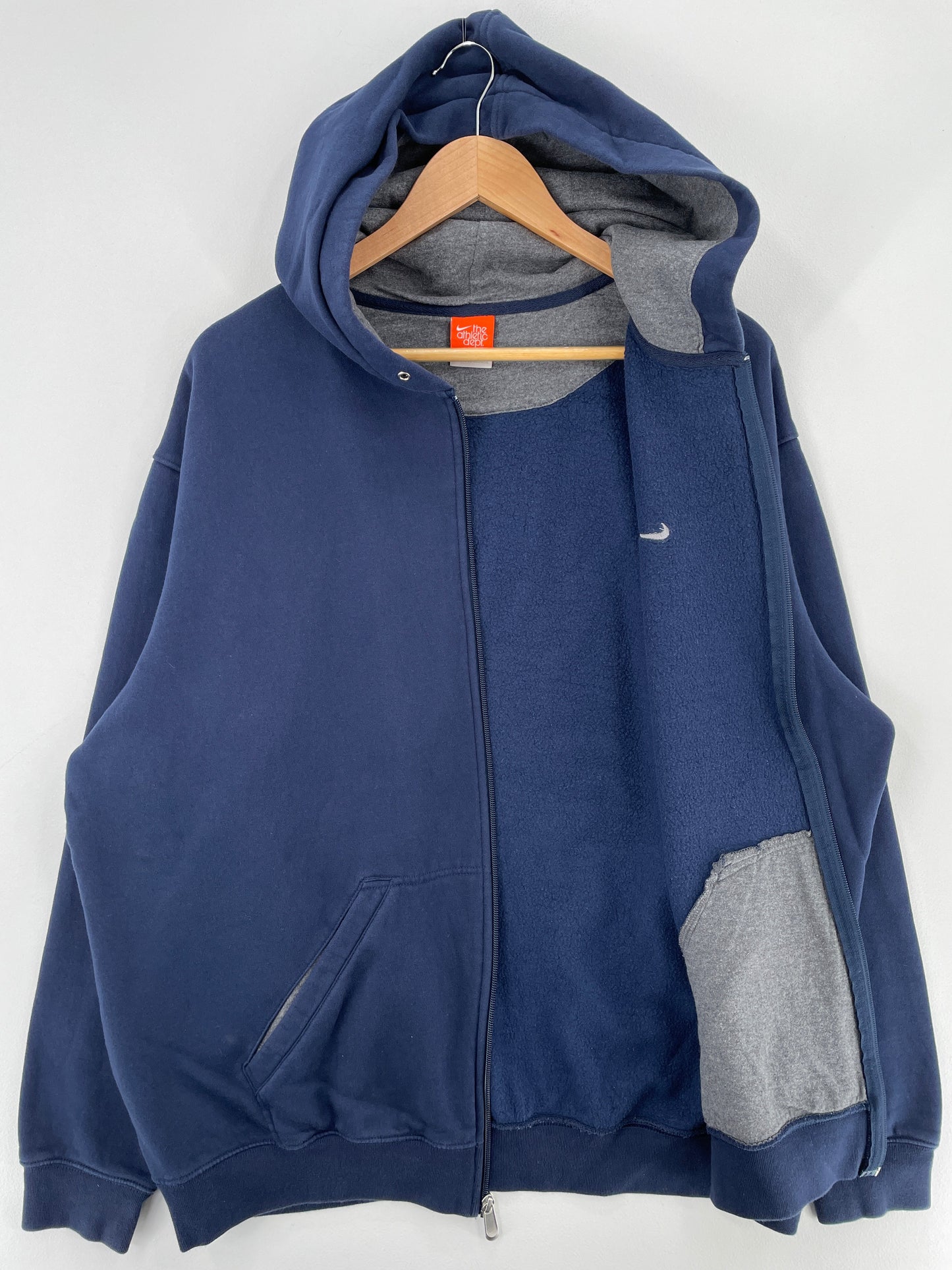 Vintage NIKE MINI SWOOSH Size XL Hoodie Zip-up Sweat-shirt / G1934S