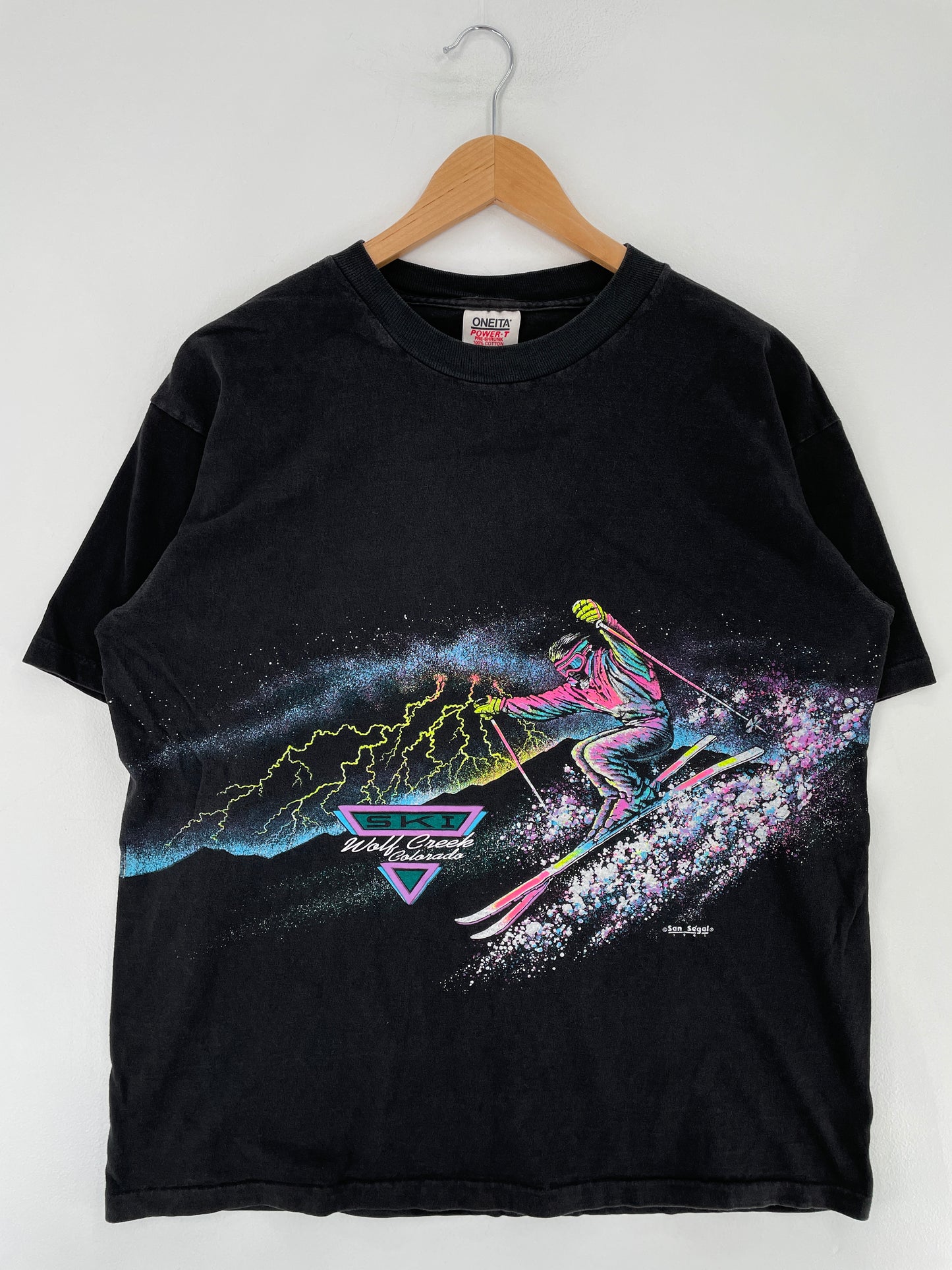 1991 SKI Made in USA Size XL Vintage T-Shirt / E6833T