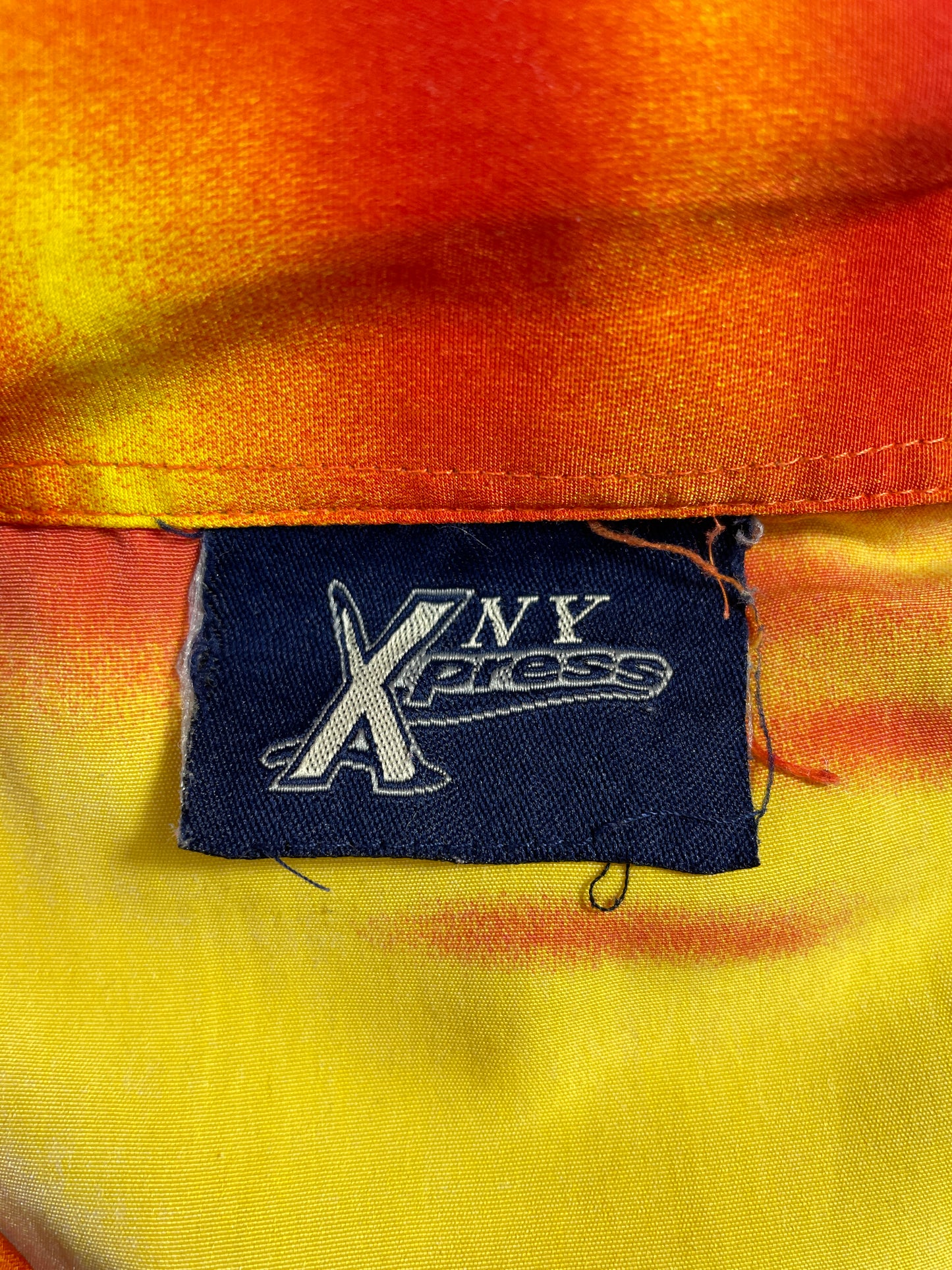 .Vintage FIRE MEN Size Approx.XL Button Down Shirt / F814B