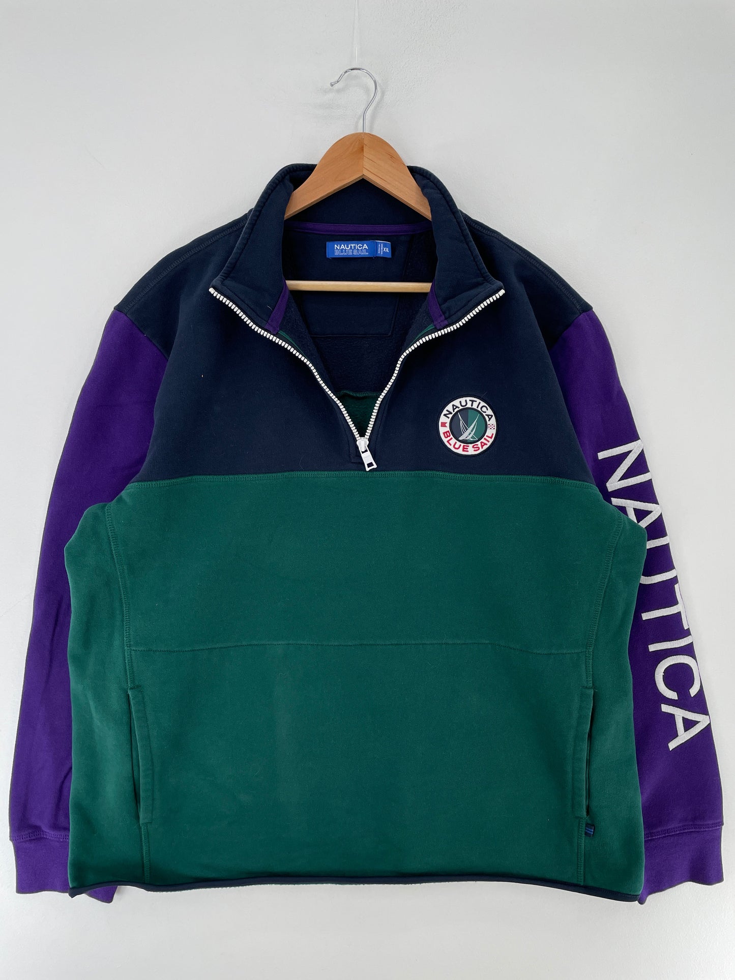 Vintage NAUTICA Size XXL Vintage Half Zip Sweat-shirt / F7768S