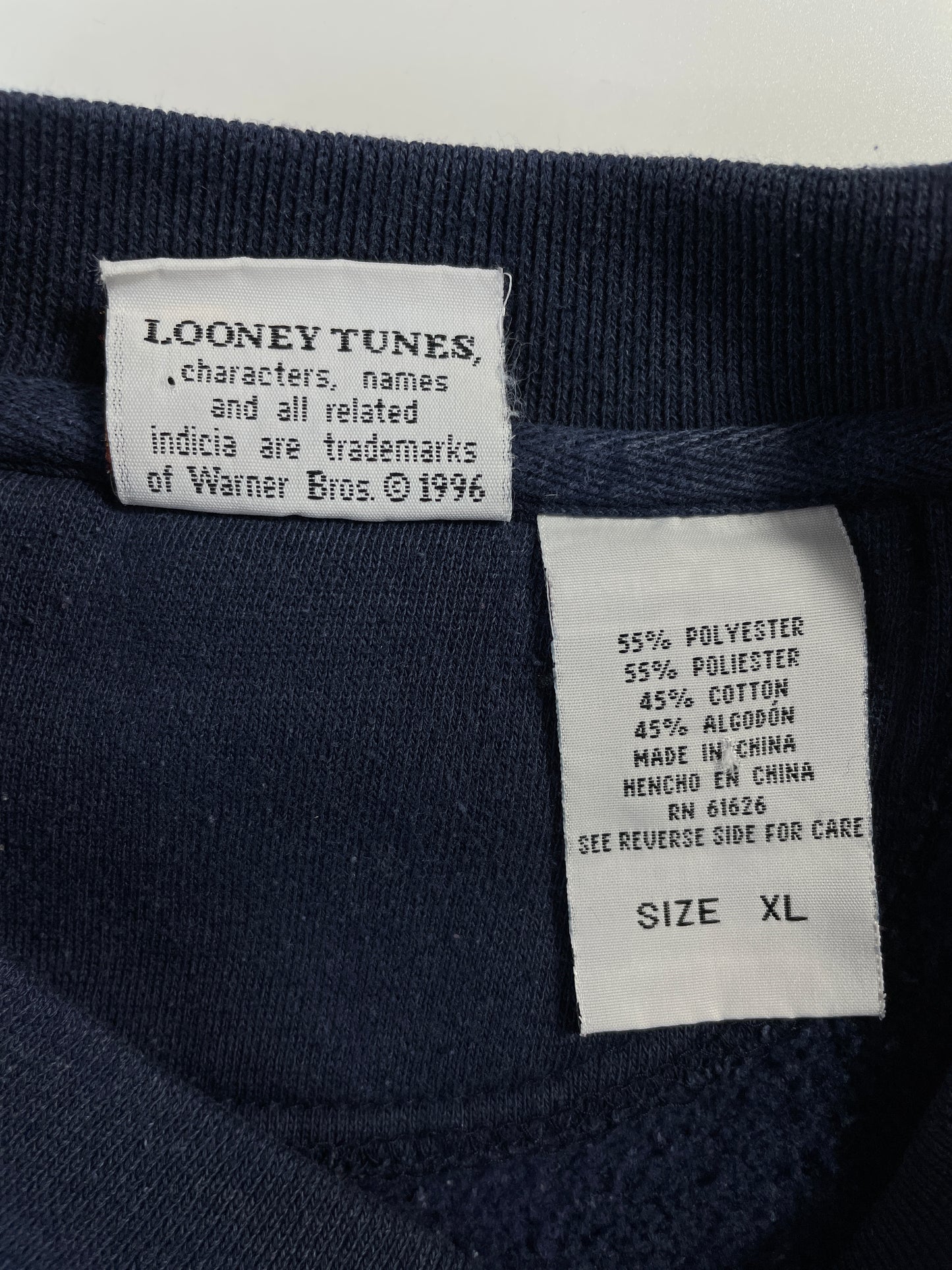 1996 LOONEY TUNES TWEETY Size XL Vintage Sweat-shirt / F189S