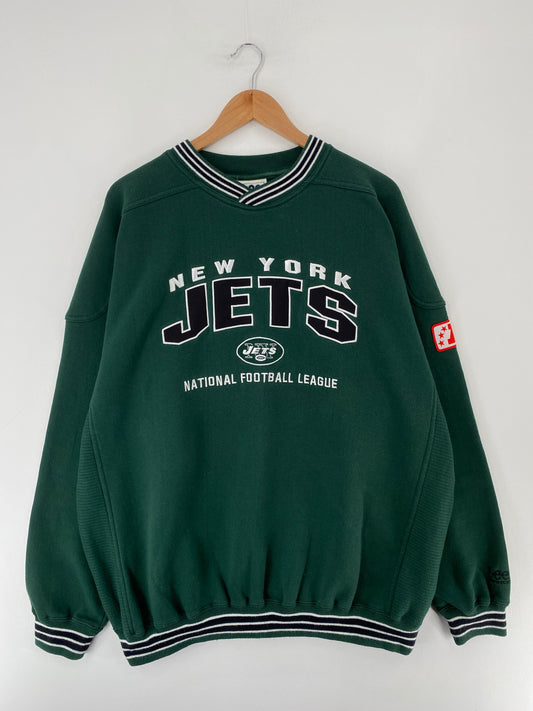 00' NEW YORK JETS Size XXL Vintage NFL Sweat-Shirt / E7830S