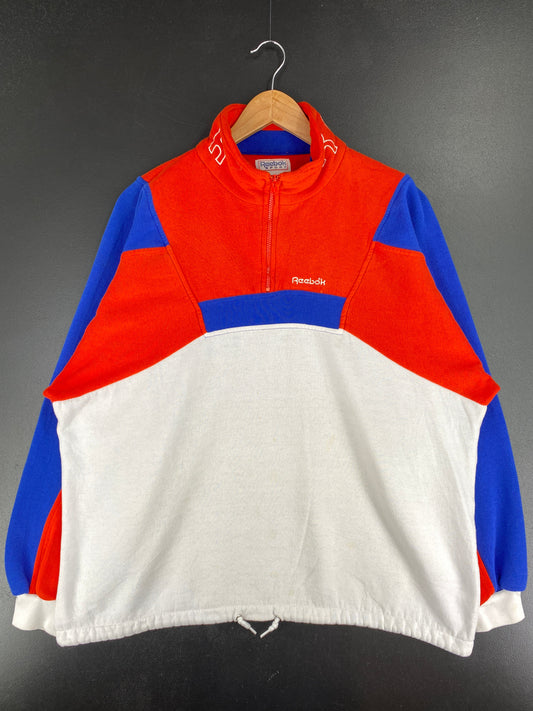 90’s REEBOK SPORT Size Approx.XL Vintage Half Zip Sweat-shirt / G2869S