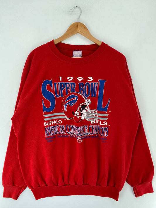 1993 BUFFALO BILLS SUPER BOWL Size XL Vintage NFL Sweat-shirt / E7604S