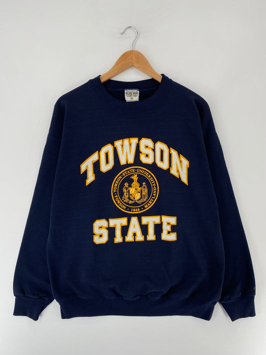 90’s TOWSON STATE Made in USA Approx. Size L Vintage College Sweat-shirt / F5588S