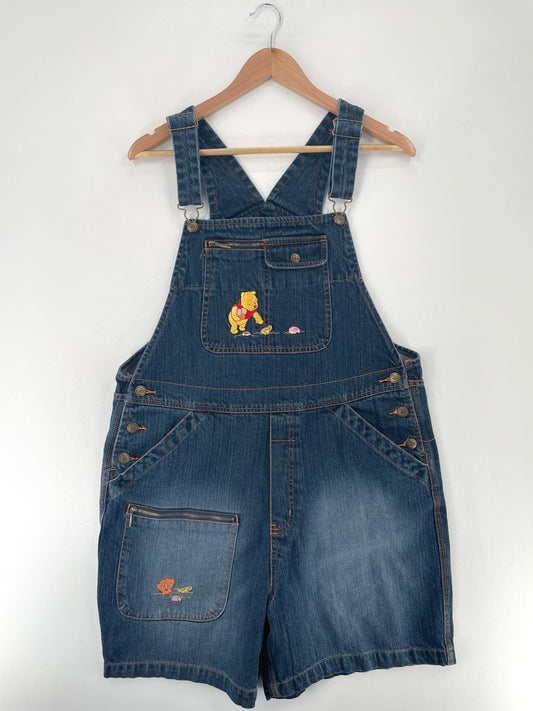 Vintage DISNEY WINNIE THE POOH Size L Denim Overall / E7874P