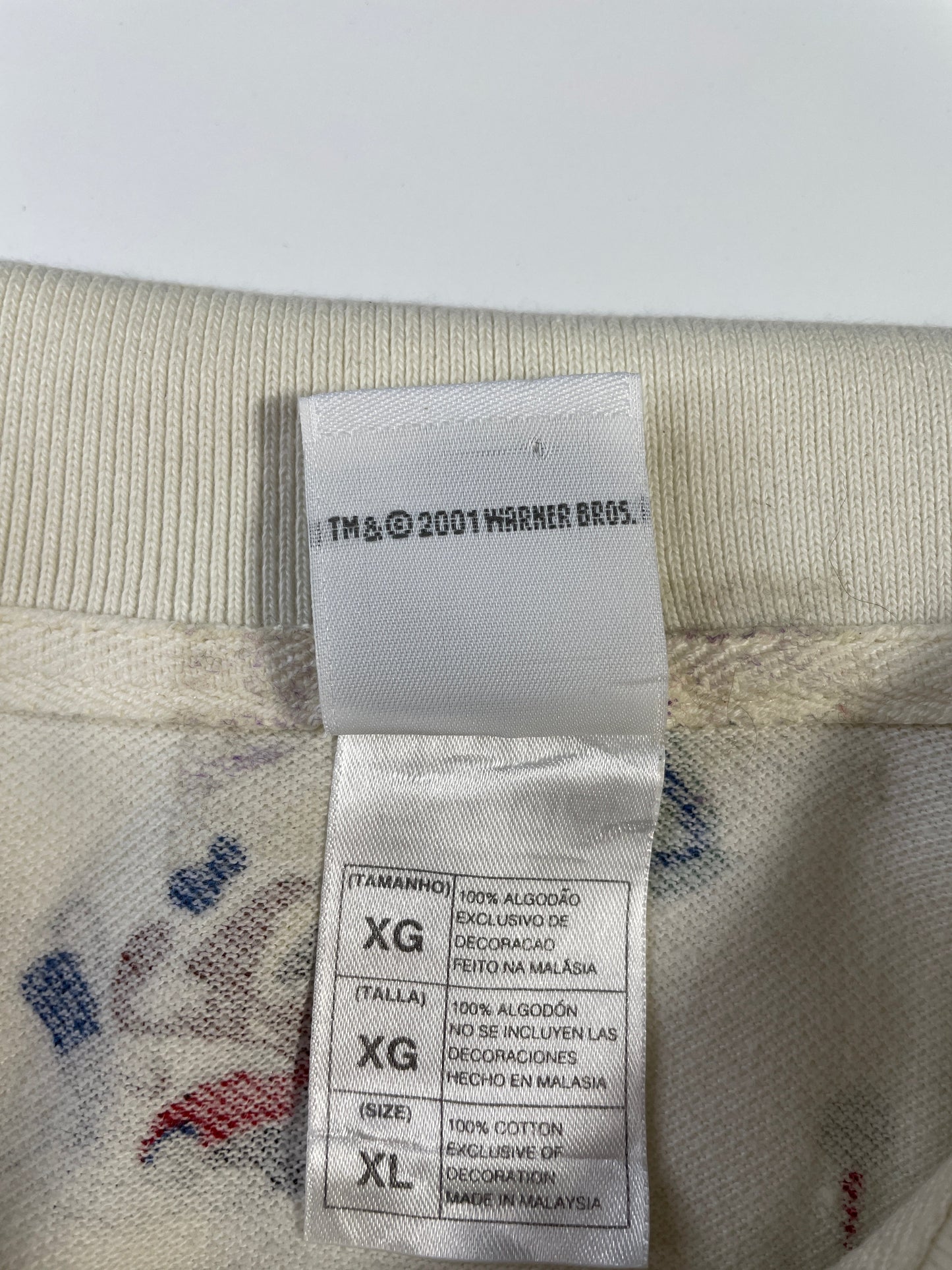 2001 LOONEY TUNES Size XL Vintage Polo Shirt / E7421T