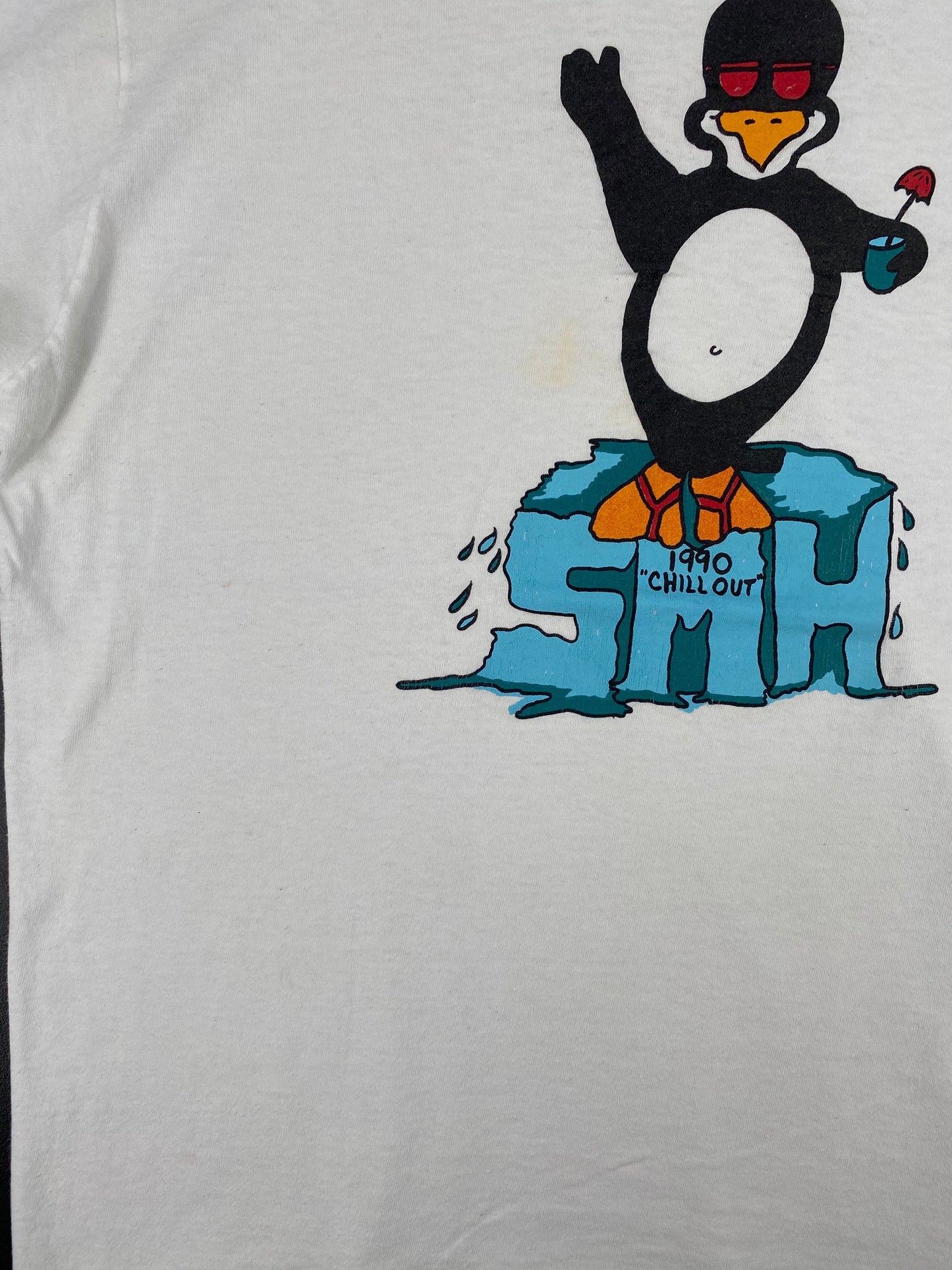 1990 PENGUIN SMH CHILL OUT Made in USA Size XXL Vintage T-Shirt / G2040T