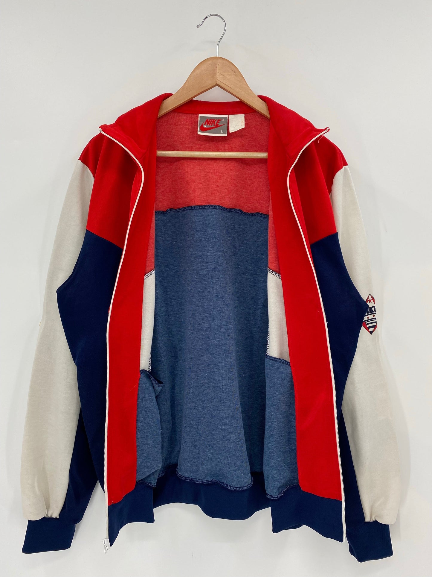 90's NIKE SILVER TAG Size L Vintage Zip-up Nylon Jacket/ F6845J