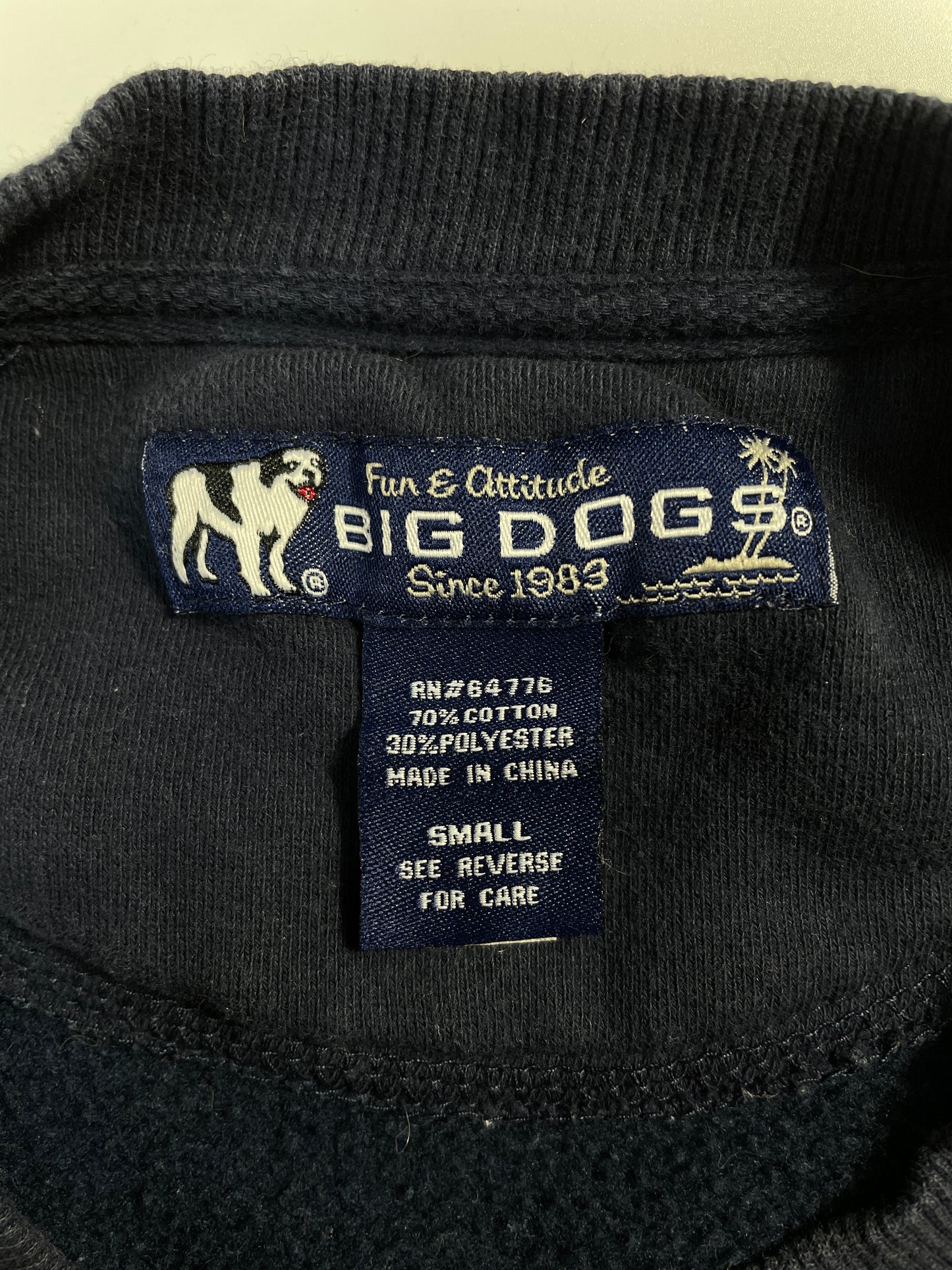Vintage BIG DOG JUST DO IT Size S Vintage Sweat-shirt / E7522S