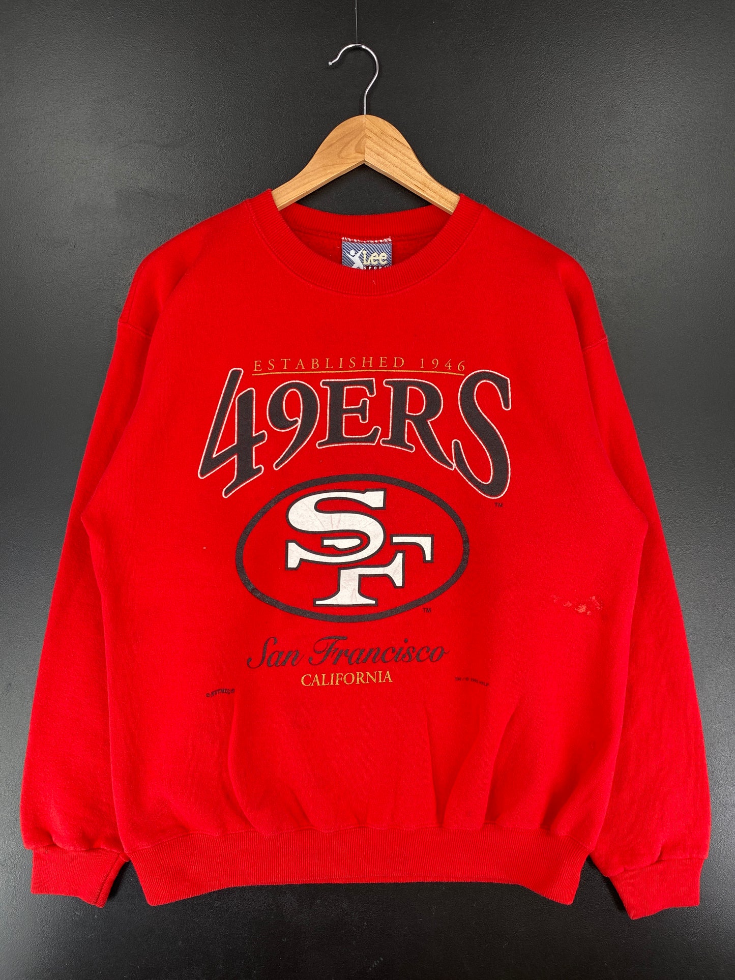 1995 SAN FRANCISCO 49ERS Size XL Vintage NFL Sweat-Shirt / E7992S