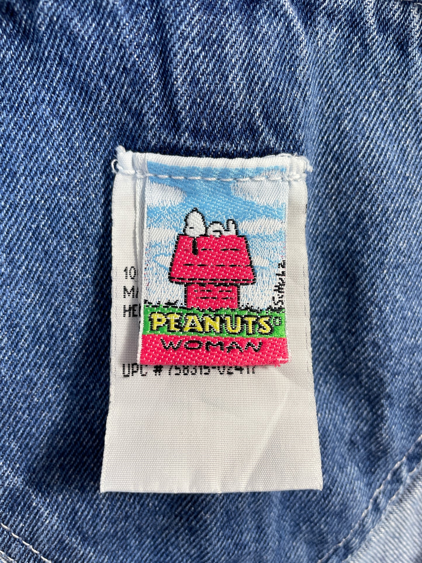 Vintage PEANUTS SNOOPY Size Ladies.18W(XL) Denim Overall / E7852P
