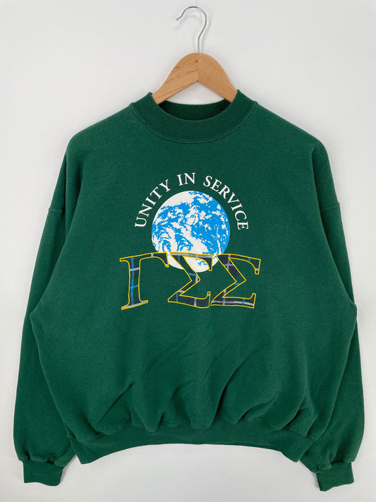 90’s UNITY IN SERVICE Size XL College Sweat-Shirt / G2429S