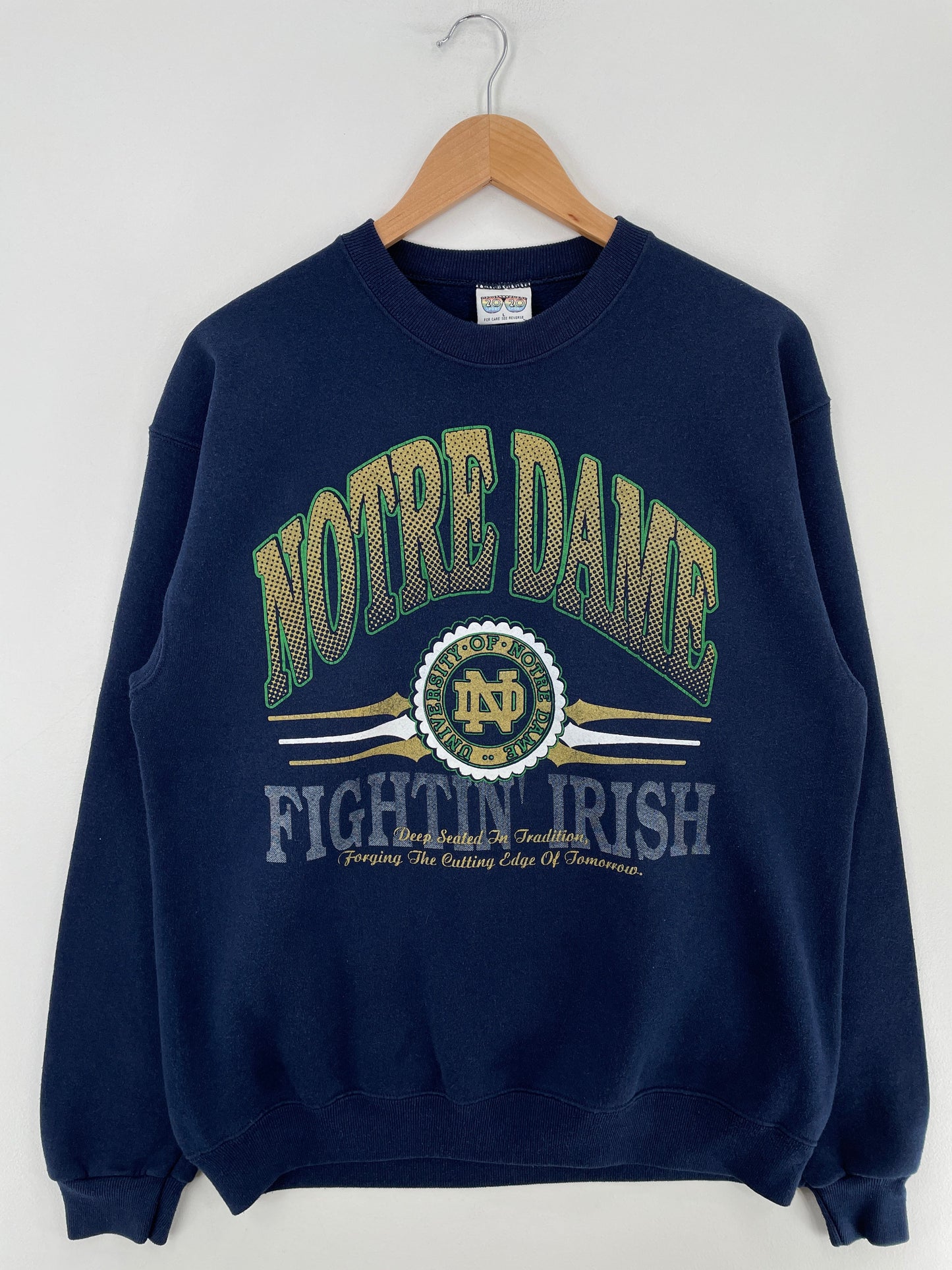 90’s NOTRE DAME Size L Vintage College Sweat shirt / F4214S