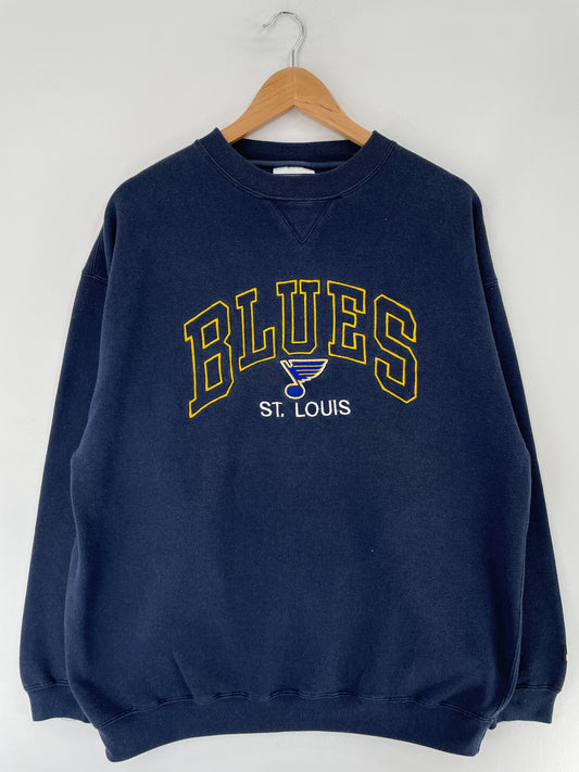 00’ ST. LOUIS BLUES Size XL NHL Sweat-Shirt / F866S