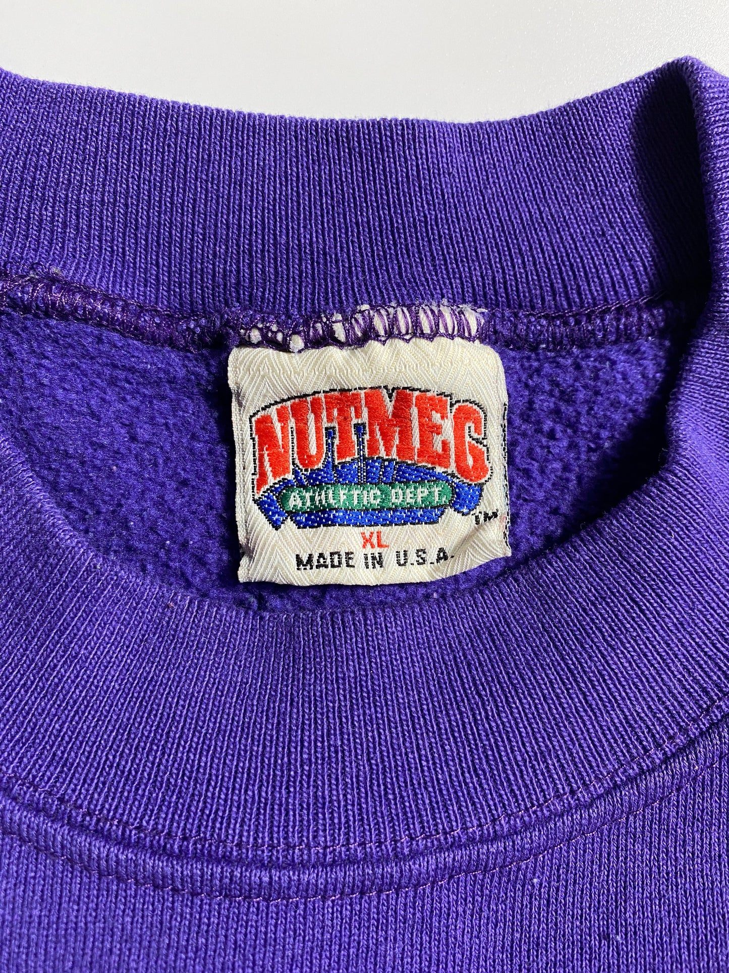 90's NUTMEG x MINNESOTA VIKINGS Made in USA Size XL NFL Sweat-shirt / G4424S