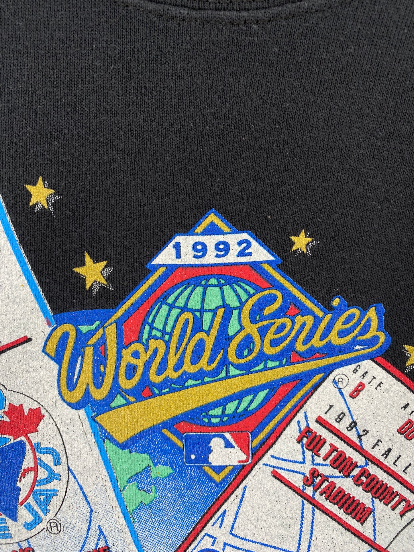 1992 SLAME x TORONTO BLUEJAYS ATLANTA BRAVES Made in USA Size L MLB Vintage Sweat-Shirt / E8322S