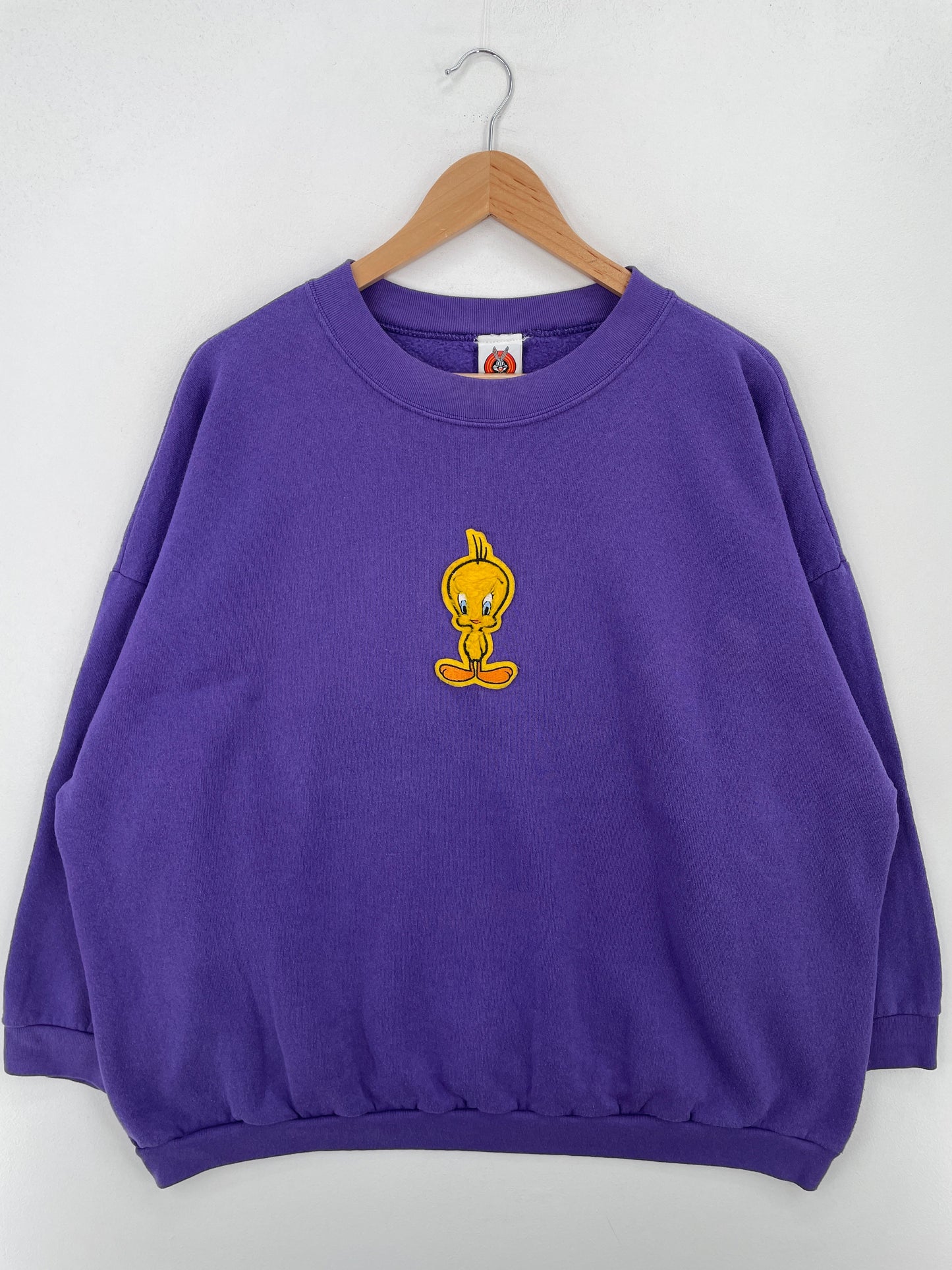 1998 LOONEY TUNES TWEETY Made in USA Size XXXL Vintage Sweat-shirt / G4798S