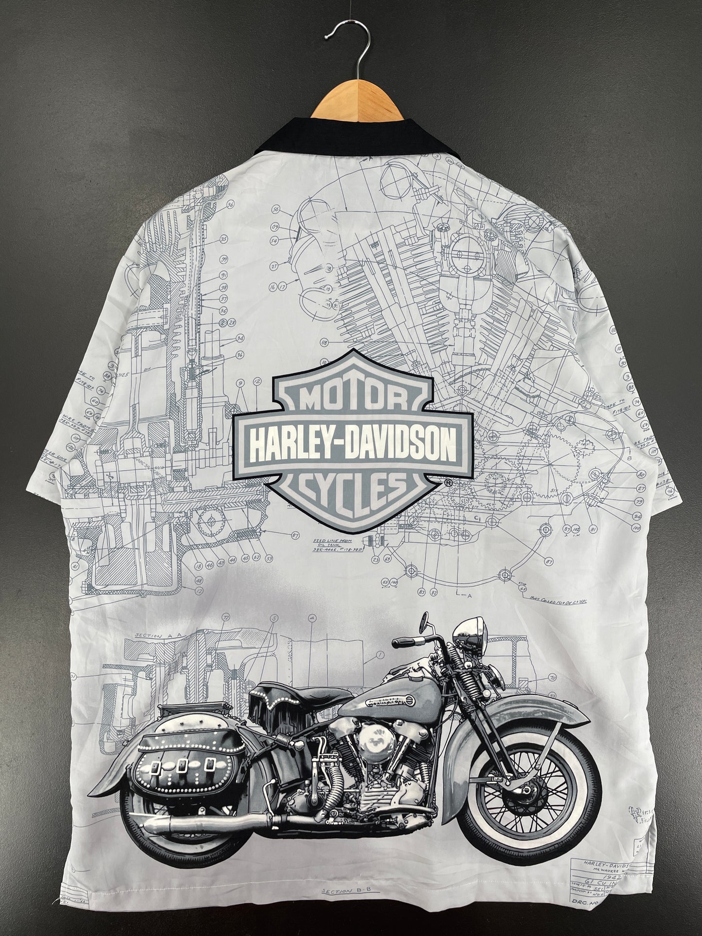 .Vintage HARLEY DAVIDSON Size XL Button Down Shirt / F812B