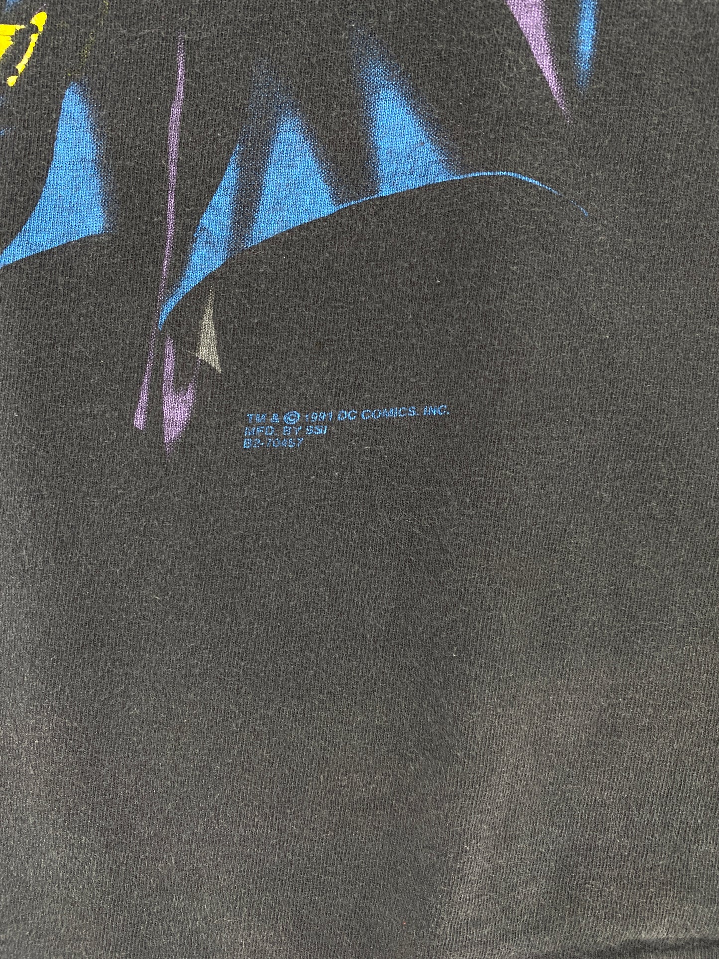 1991 BATMAN MARVEL Size No Tag (Approx.L) Vintage T-Shirt / E8746T