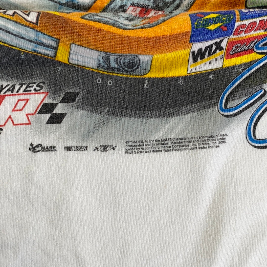 Vintage NASCAR ELLIOTT SADLER x M&M Size L Racing T-shirt / F988T
