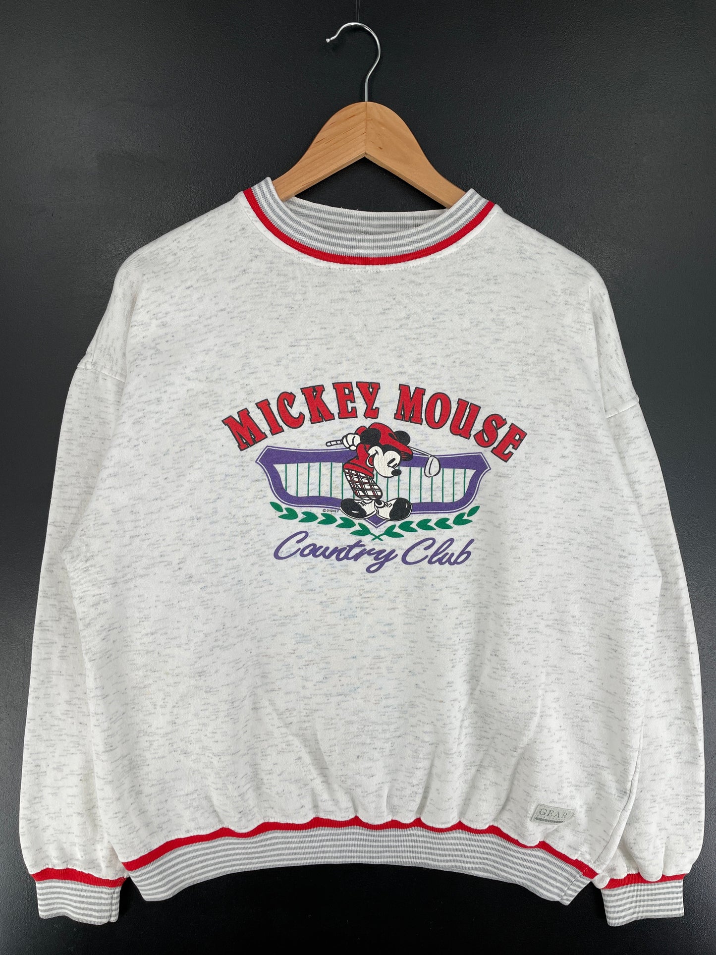90’s DISNEY MICKEY Size L Vintage Sweat-shirt / F8296S