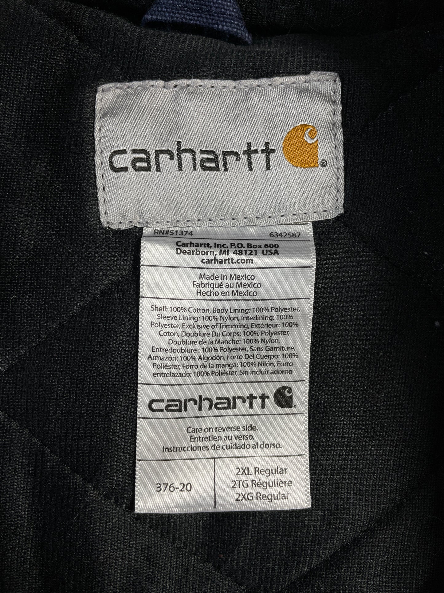.Vintage CARHARTT Size XXL Hoodie Duck Jacket / F7232J