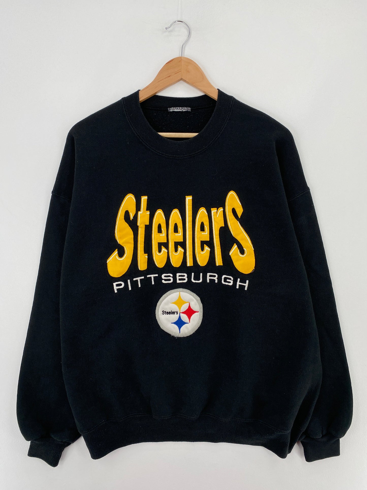90’s PITTSBURGH STEELERS (No tag) Approx. Size XL Vintage NFL Sweat-shirt / F7287S