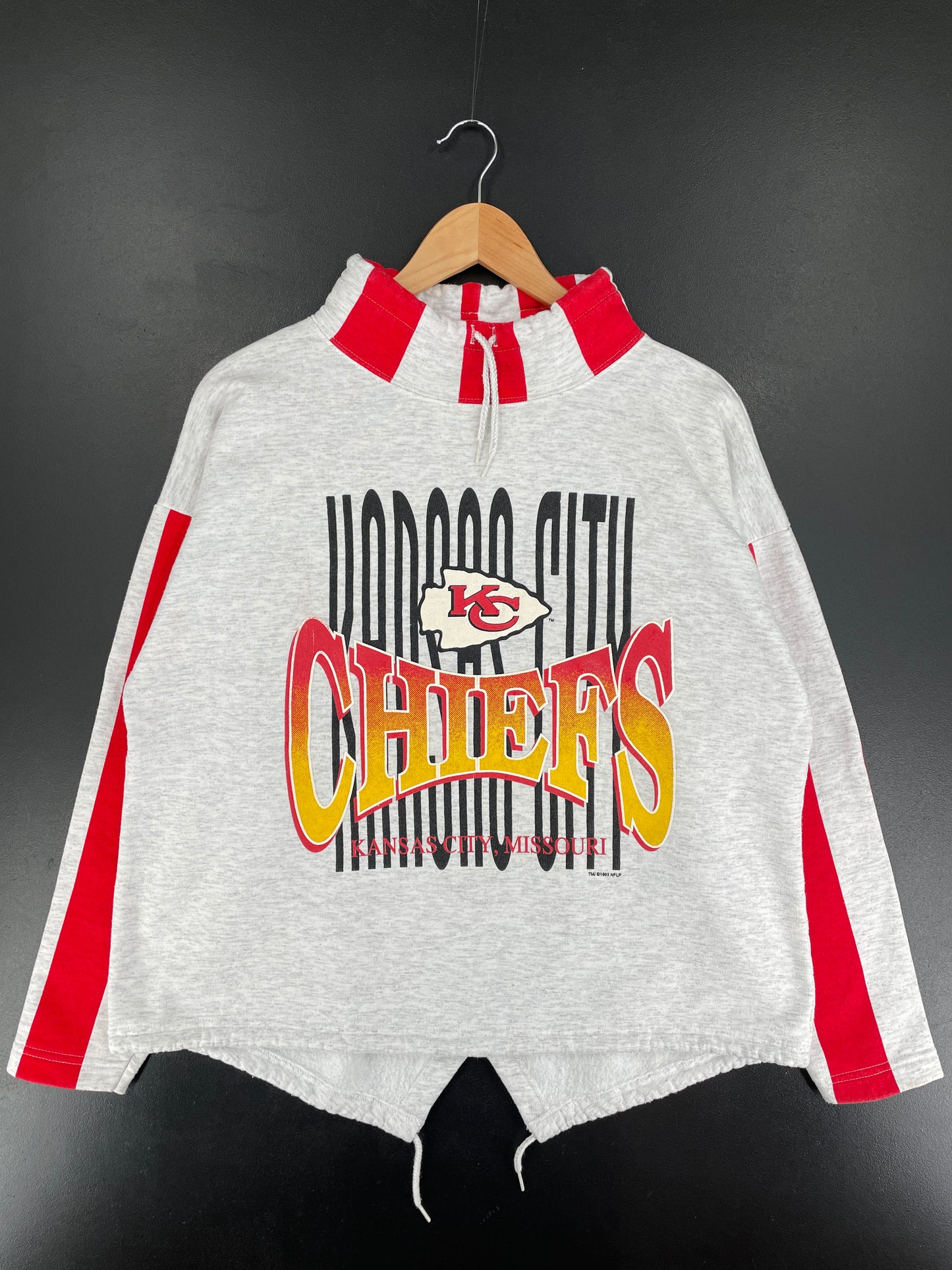 1993 KANSAS CITY CHIEFS Size L-XL Vintage NFL Sweat-Shirt / F869S