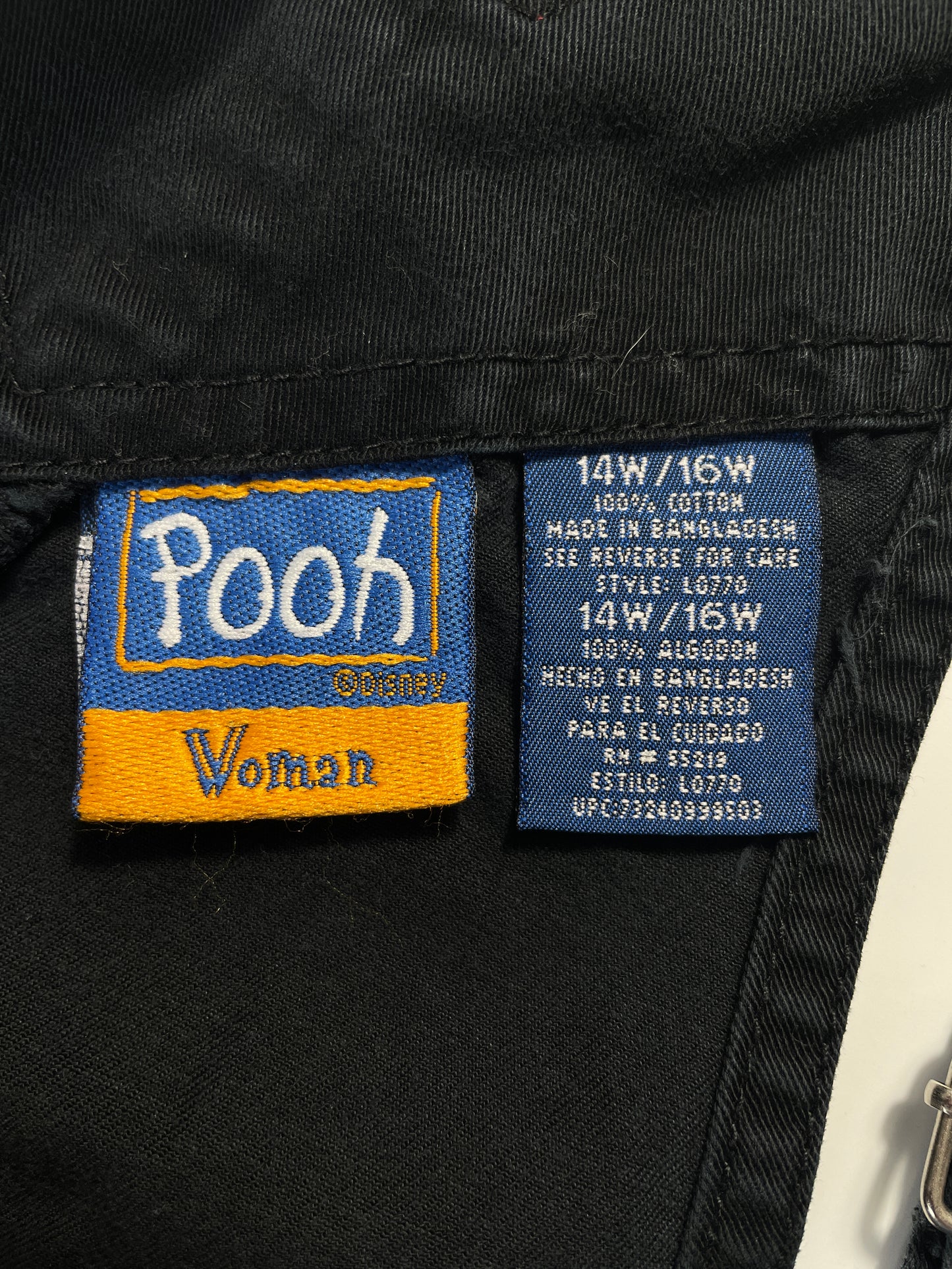 00' DISNEY TIGGER Size Ladies.14-16W(L-XL) Vintage Denim Overall / E7881P