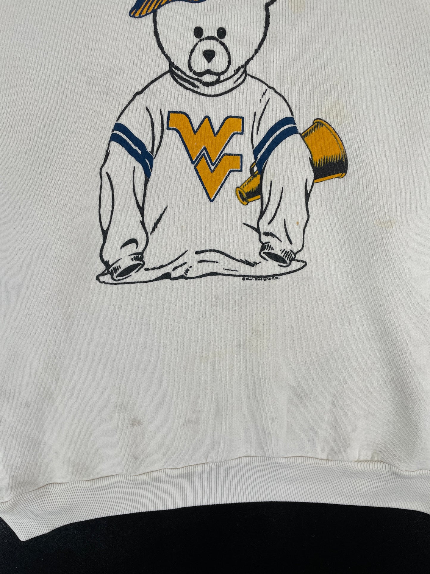 80’s WEST VIRGINIA UNIVERSITY Size M Vintage College Sweat-Shirt / G6951S