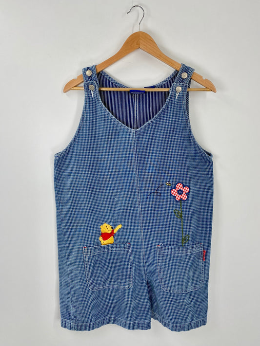 00' DISNEY WINNIE THE POOH Size Women's S Denim Overall / E8769P