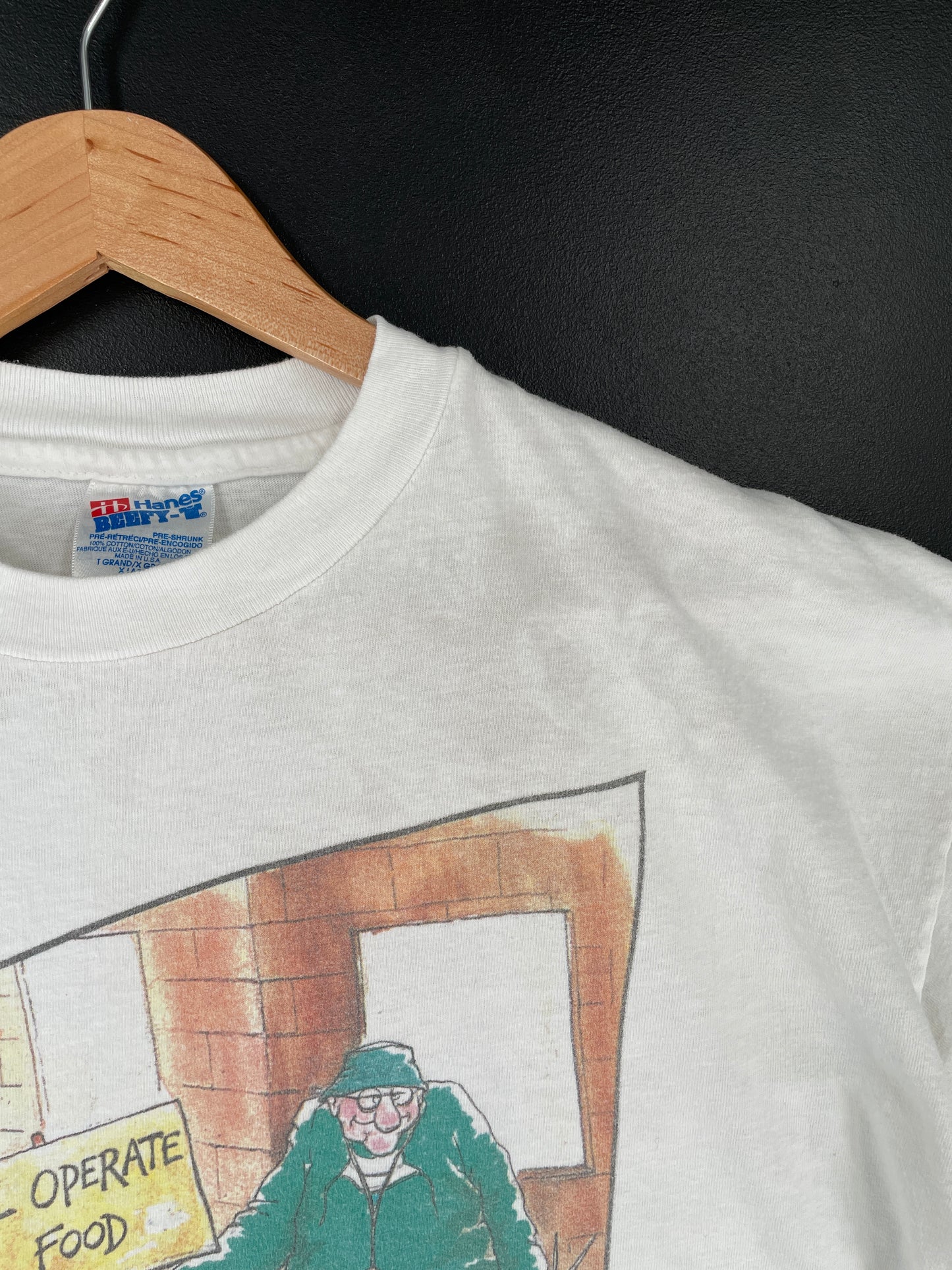 90's WILL OPERATE FOR FOOD Made in USA Size XL Vintage T-shirt / E7381T