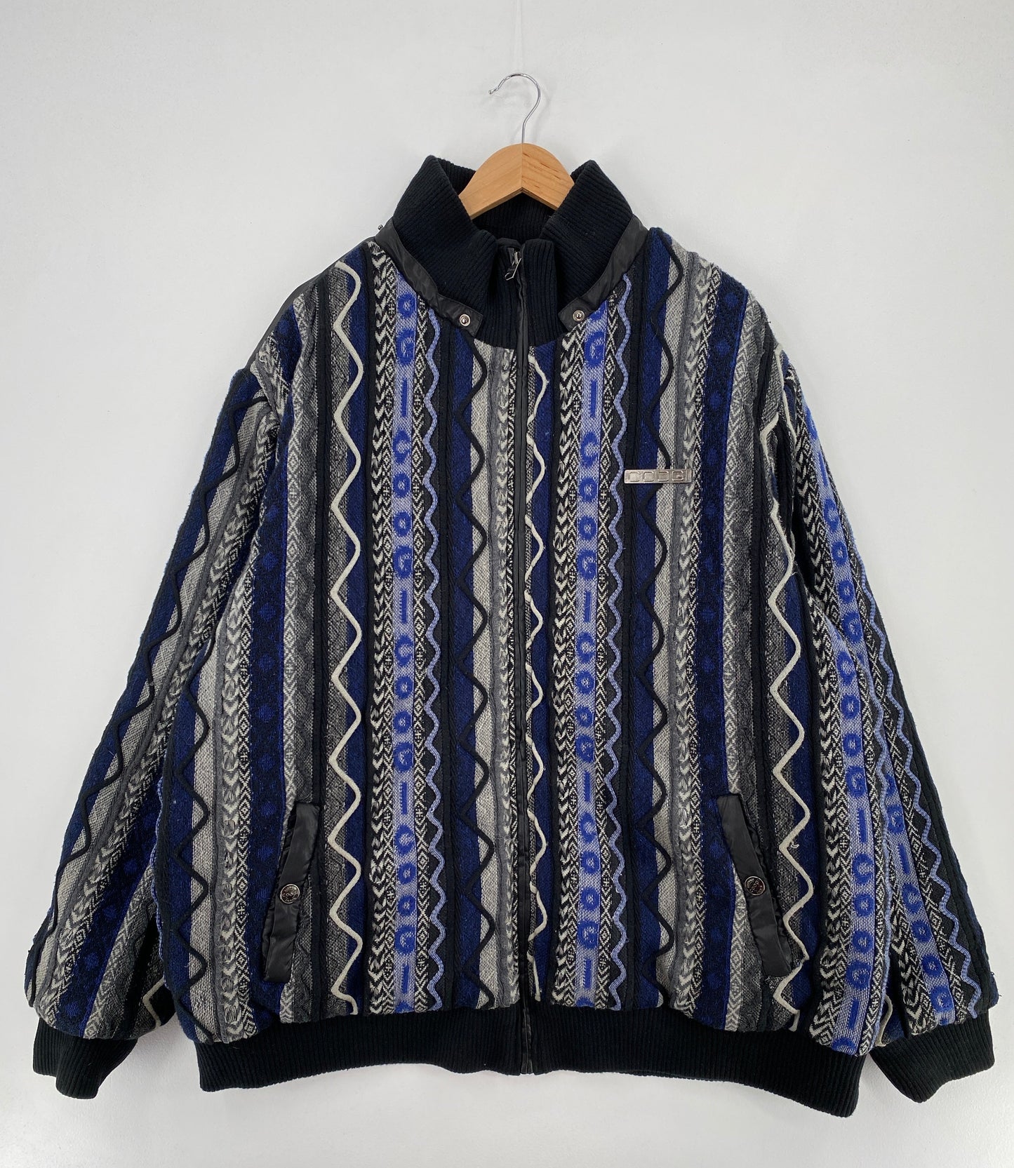 Vintage COOGI Size XXXL Zip Up Knit x Padded Jacket / F8432K