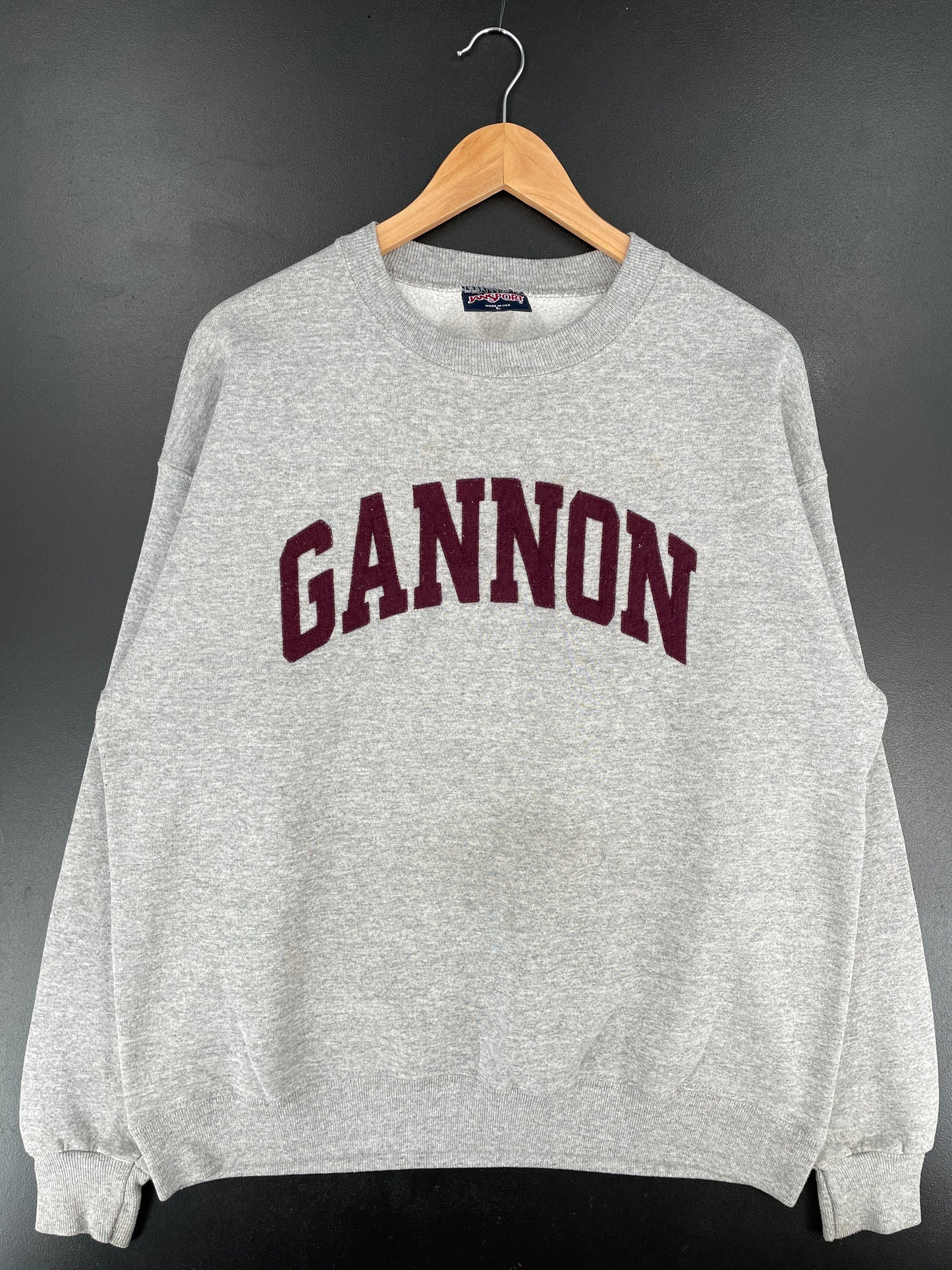 90's GANNON Made in USA Size L Vintage College Sweat-Shirt / G1053S