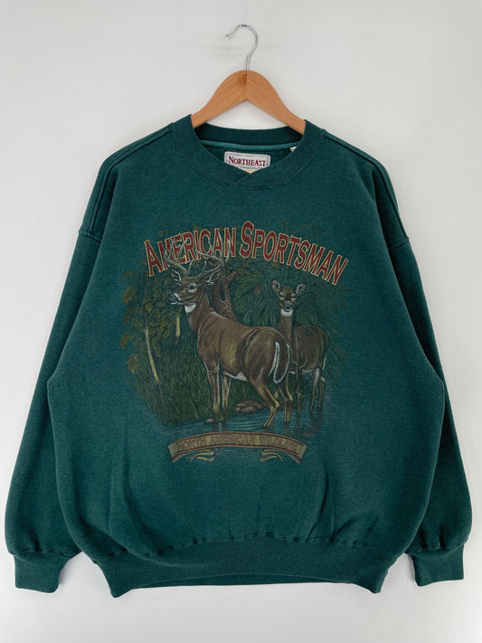 90’s WHITETAIL Size XL Vintage Animal Sweat-Shirt / F2592S