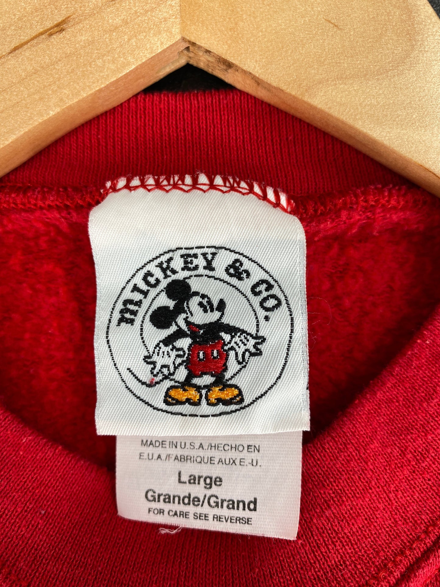 90’s DISNEY MICKEY Made in USA Size L Vintage Sweat-shirt / G6705S