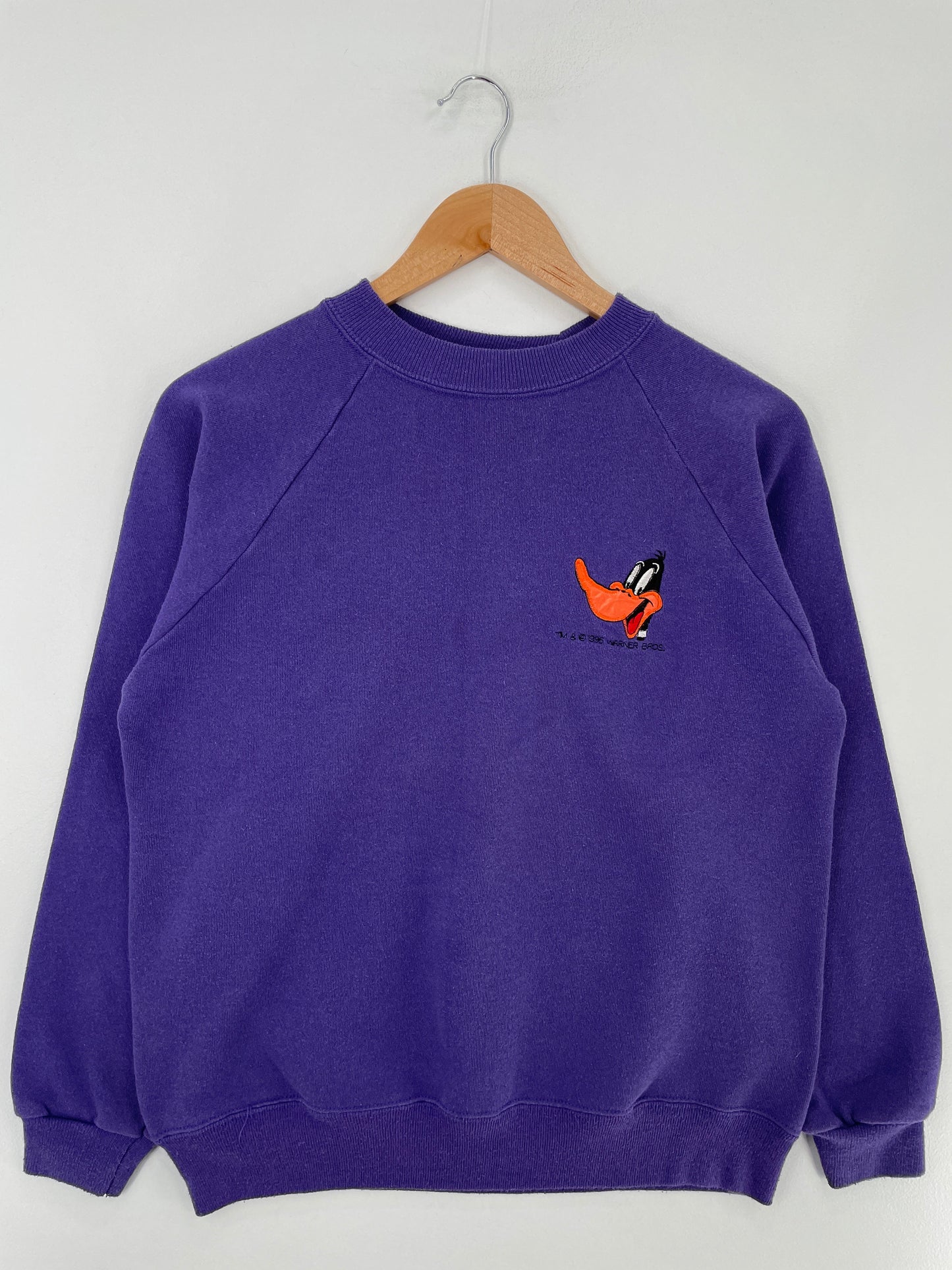 1995 LOONEY TUNES DAFFY DUCK Made in USA Size M Vintage Sweat-shirt / G5664S