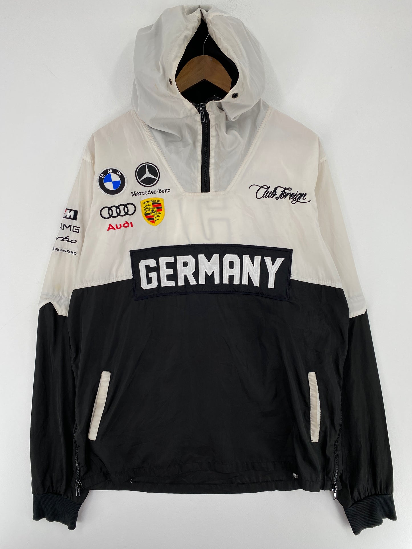 .Vintage TEAM GERMANY Size No Tag (Approx.XL) Racing Nylon Jacket / E9121N