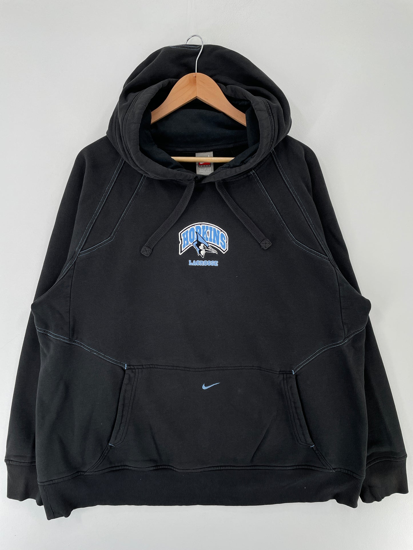 00' NIKE x HOPKINS LACROSSE Size L Vintage College Hoodie Sweat-Shirt / E8028S