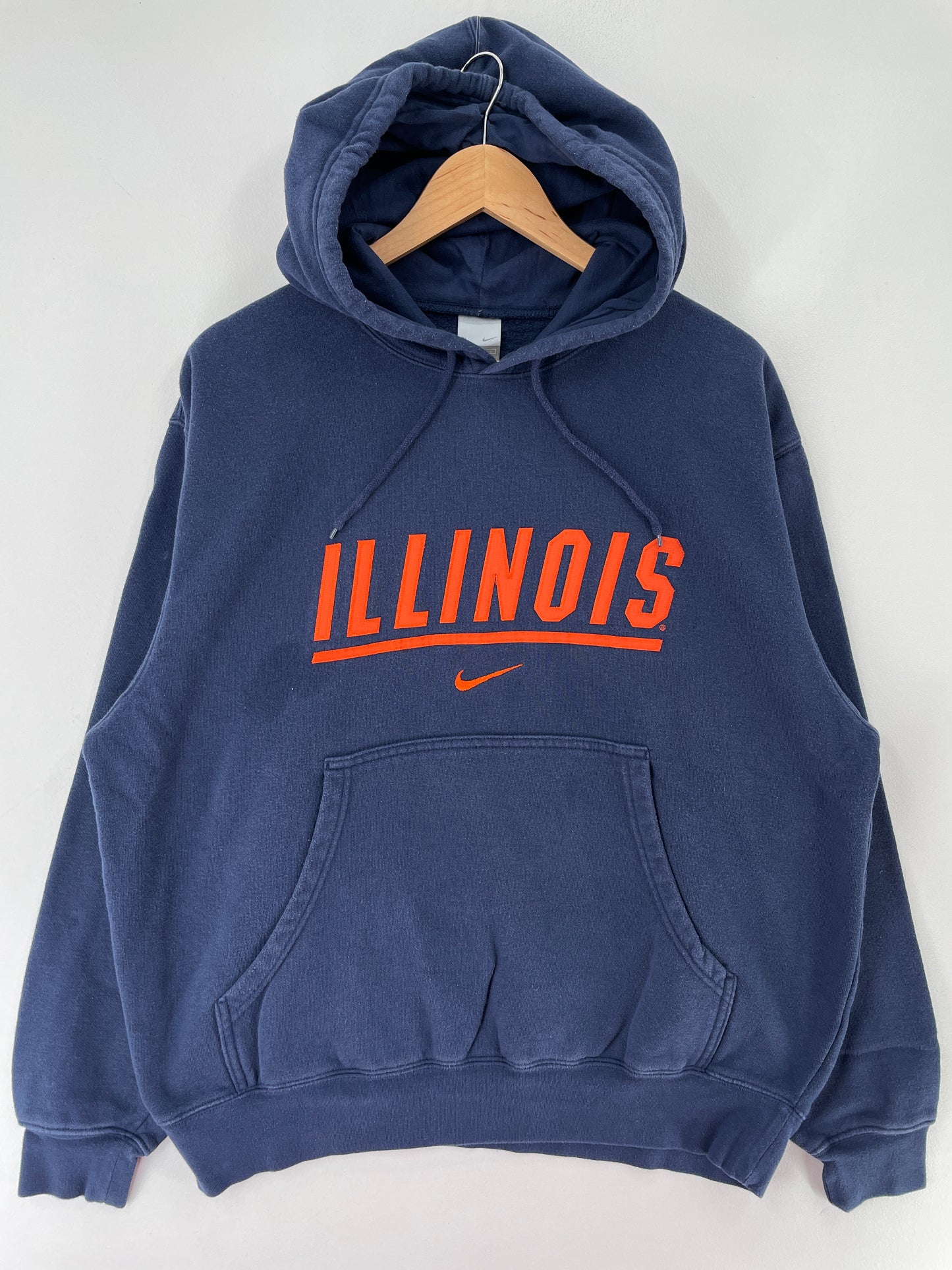 00' NIKE x ILLINOIS Size L Vintage College Hoodie Sweat shirt / F831S