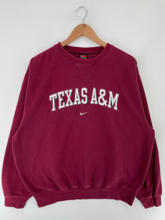 00' NIKE x TEXAS A&M Size M Vintage College Sweat shirt / E8455S