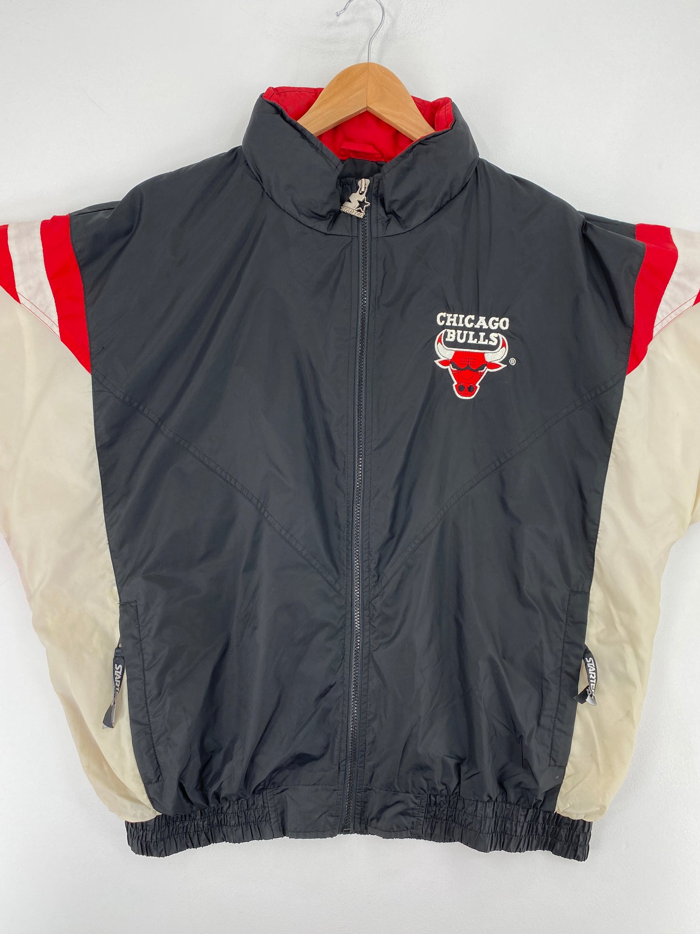 90’s STARTER X CHICAGO BULLS Size XL Vintage NBA Nylon Jacket / E9051N
