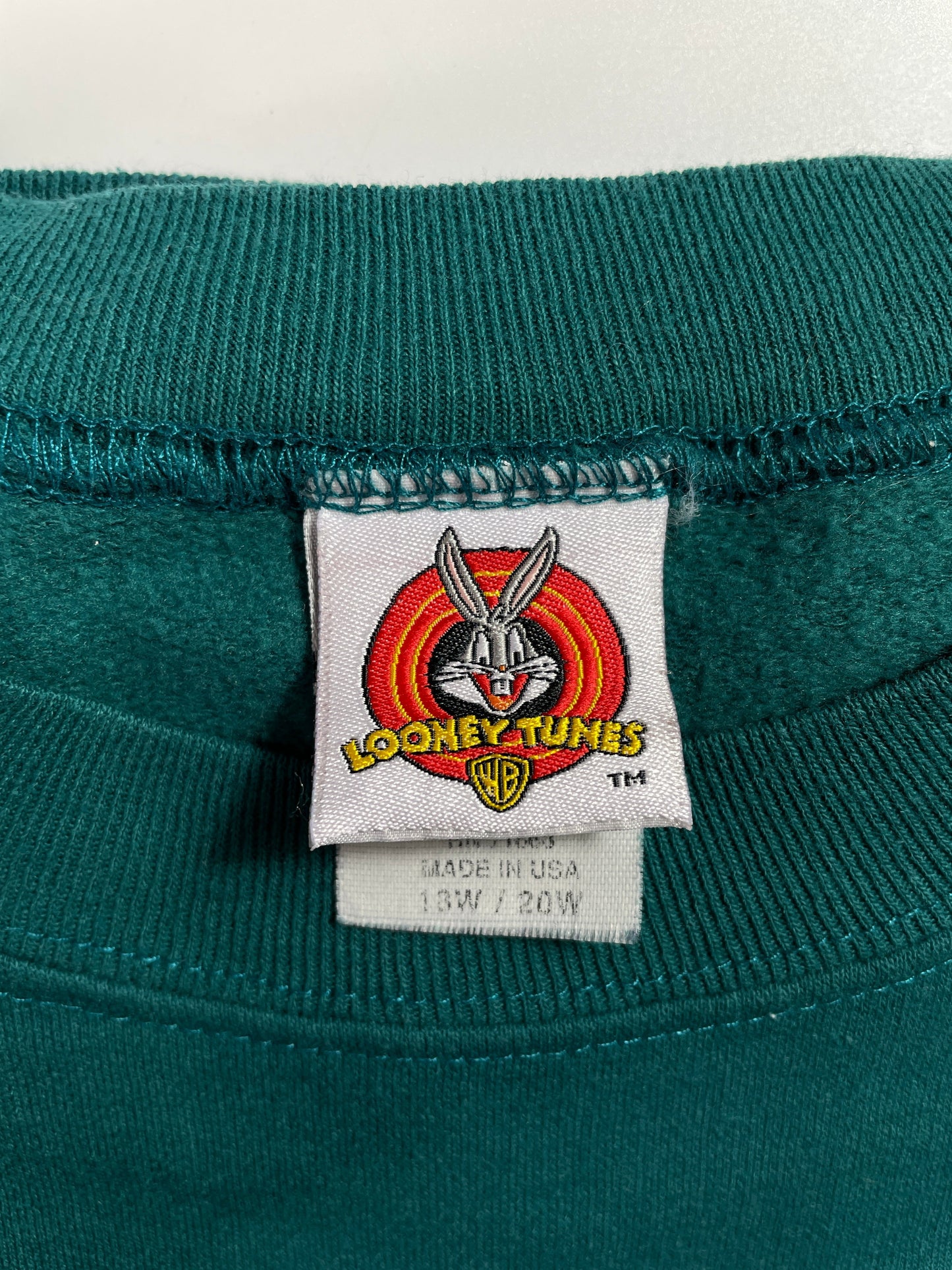 1997 LOONEY TUNES TAZ Made in USA Size Ladies.XL-XXL Vintage Sweat-Shirt / G5841S