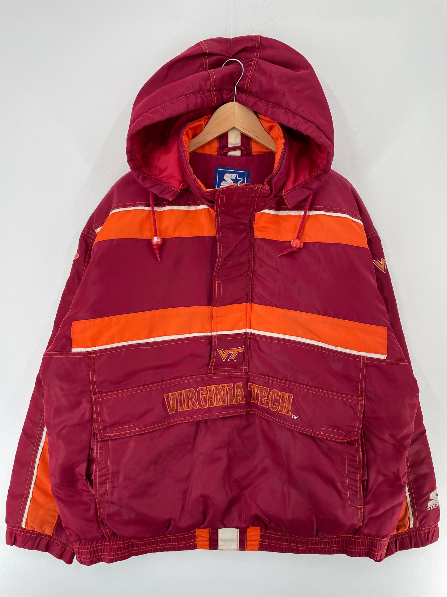 90’s STARTER x VIRGINIA TECH Size XL Vintage College Padded Nylon Jacket / F6992N