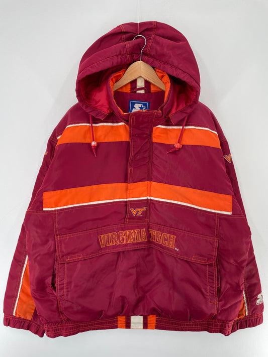 90’s STARTER x VIRGINIA TECH Size XL Vintage College Padded Nylon Jacket / F6992N